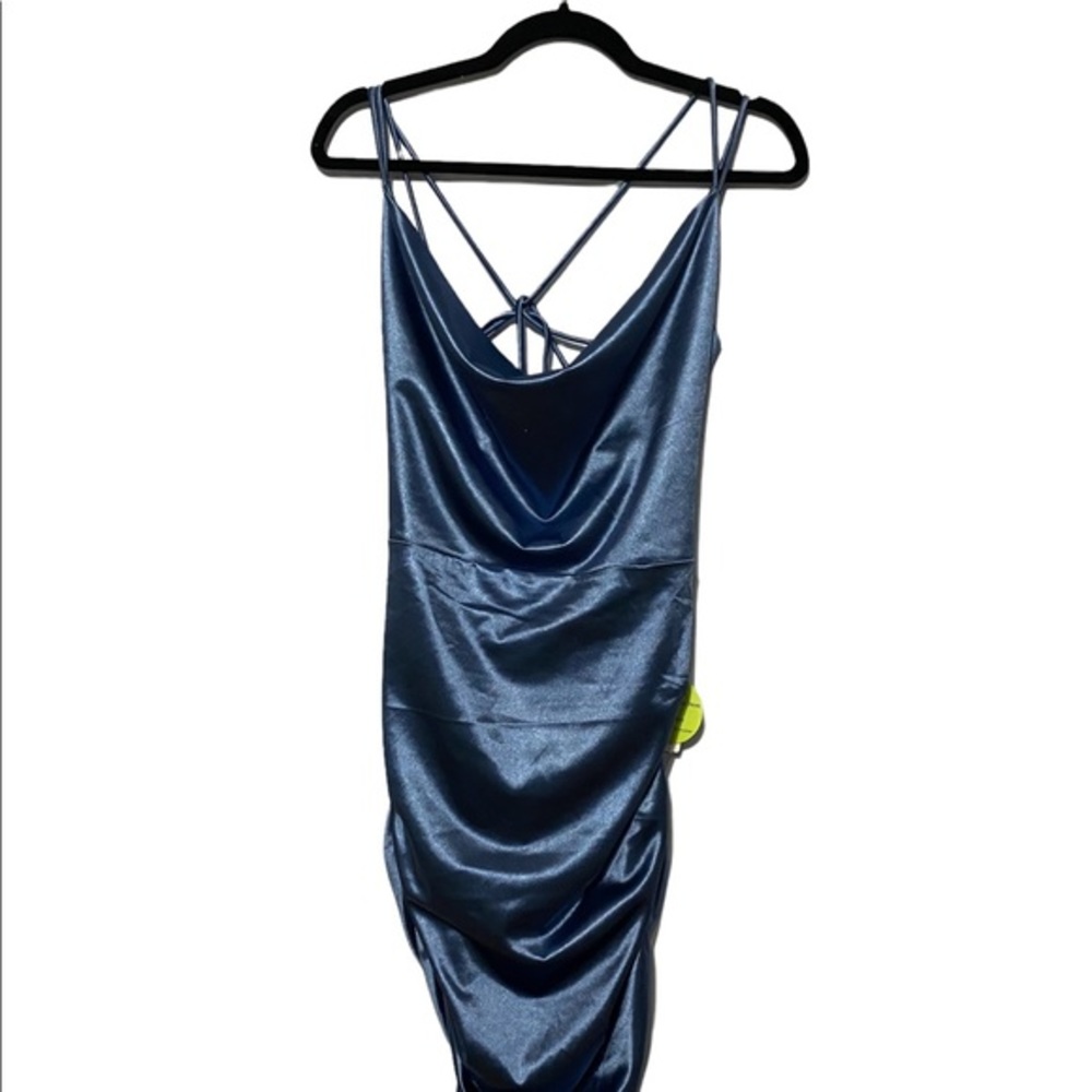 Light navy / slate blue mini dress